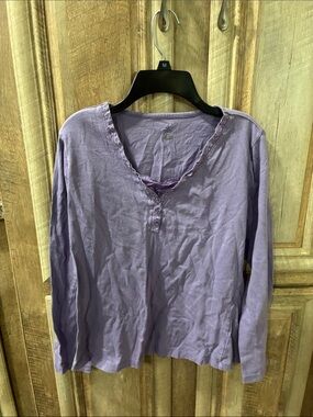 Bobbie Brooks Lavender Long Sleeve Henley Top